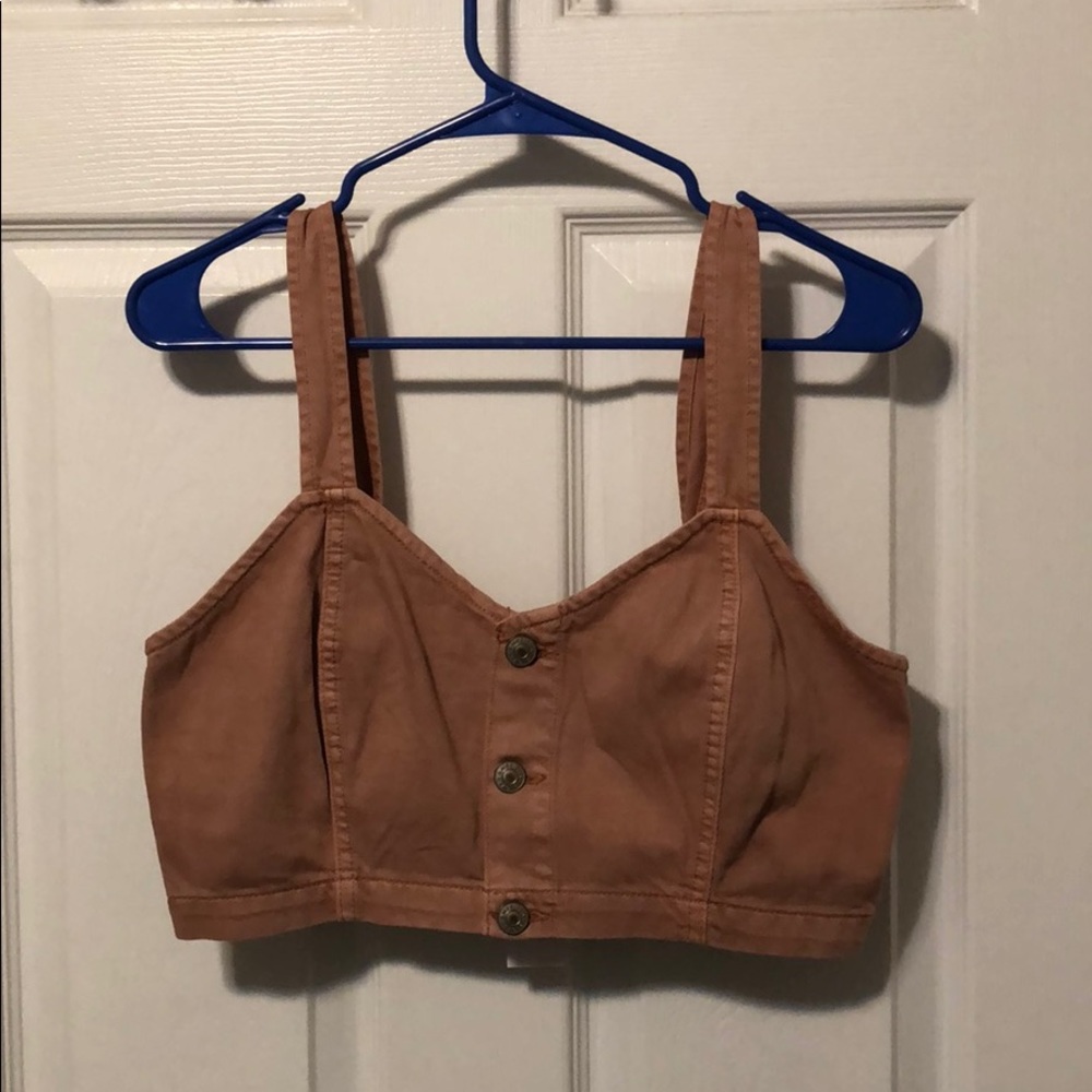 pink denim bralette